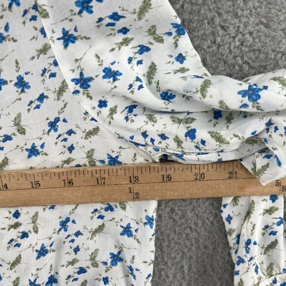 Lucky Brand Megan Floral Popover Shirt Cottagecore prairie Size Small - Picture 5 of 10